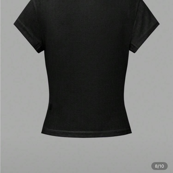 Lot of 2 Cream and Black pointelle tees - Picture 3 of 9